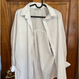 Oversized White Button Up